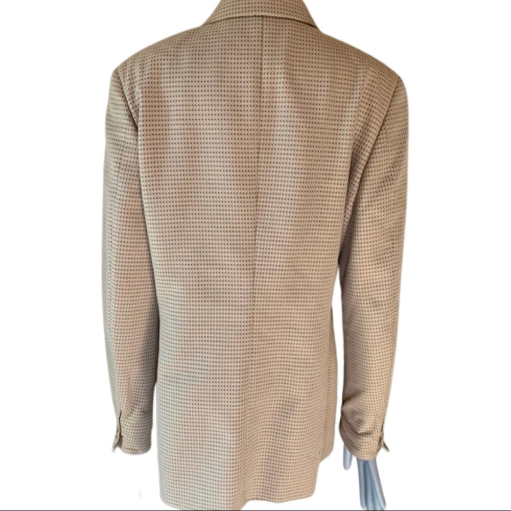 New ZANELLA Amanda Cotton Blend Woven Tan Blazer Made in Italy Career Tailored - Picture 15 of 15